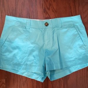 Old Navy aqua blue "the perfect" 3 1/2" shorts